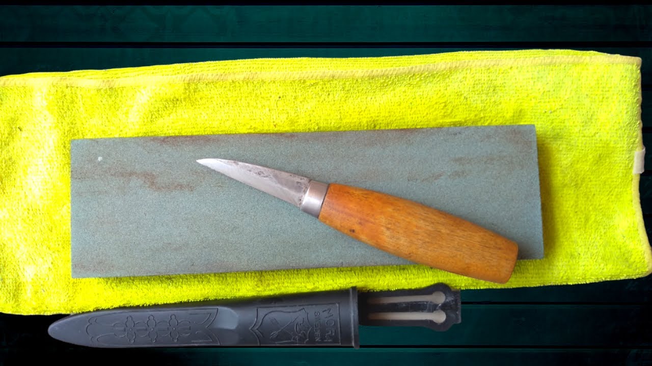 🔪 Como AFILAR un CUCHILLO de TALLA en MADERA, AFILADO con PIEDRA al agua [ WOODCARVING ]