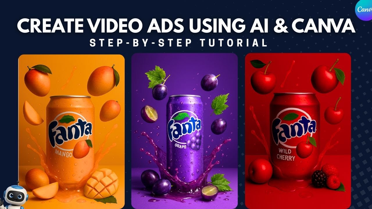 How to Create a Stunning Fanta Ad in Canva + AI | Viral Product Ad Design Tutorial
