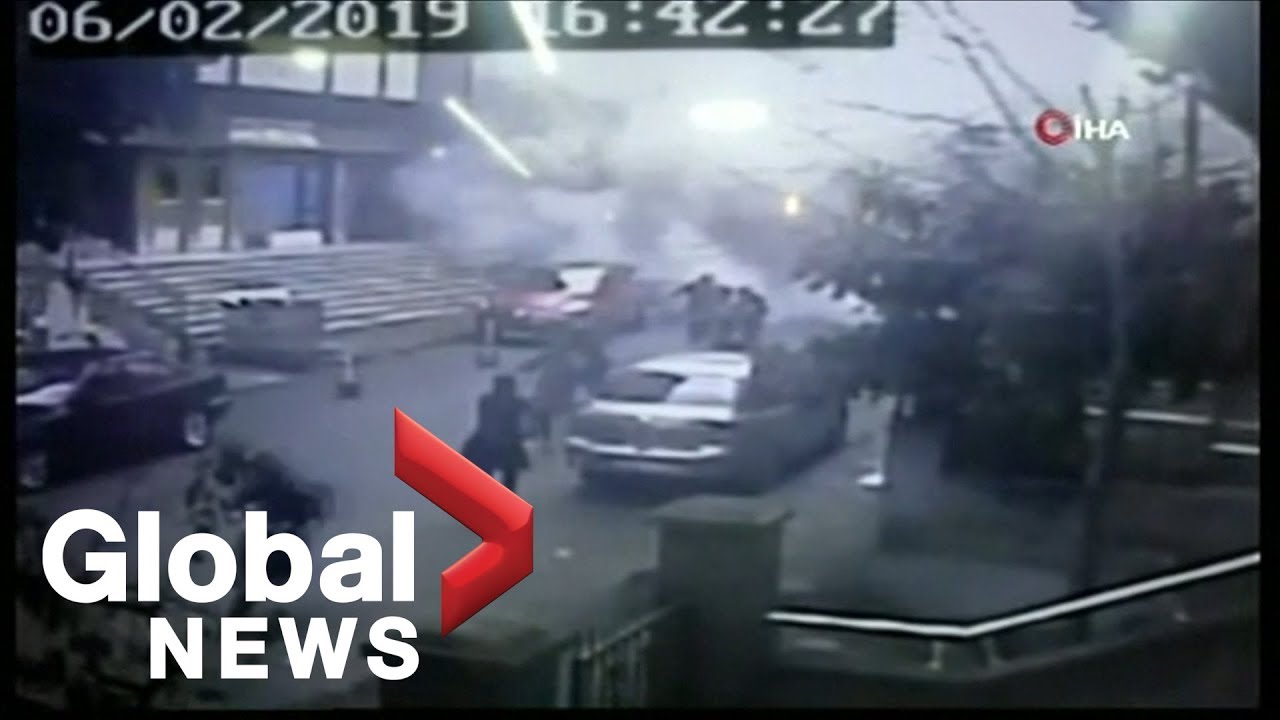 CCTV footage shows moment multi-storey building collapses in Istanbul