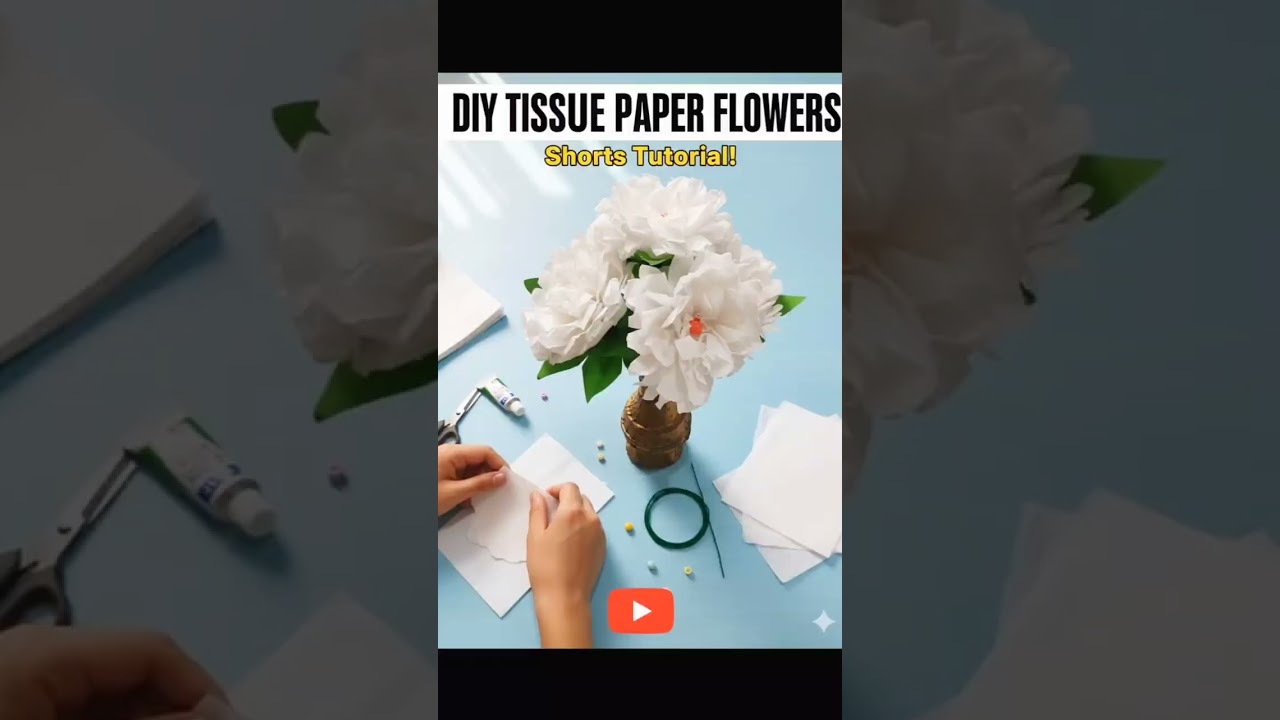 How to make flower from tissue 