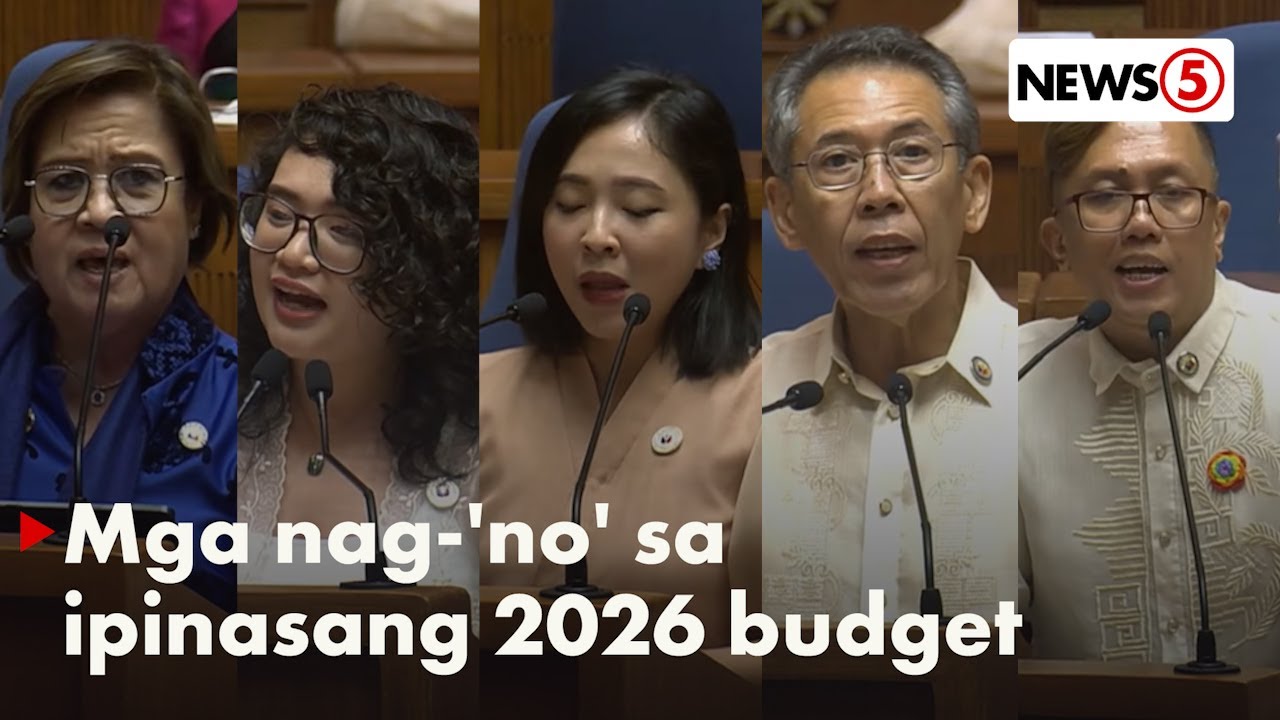 FULL CUT | Mga kongresistang bumoto ng ‘no’ sa ipinasa ng Kamara na 2026 nat’l budget