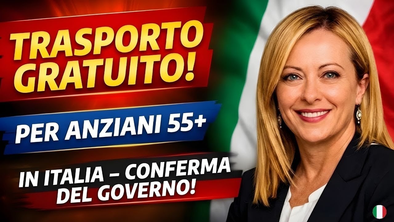Trasporto gratuito per anziani 55+ in Italia – Conferma del Governo!