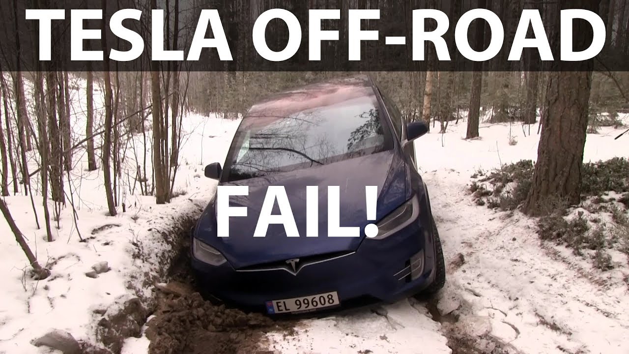 Tesla Model X off-roading gone wrong!