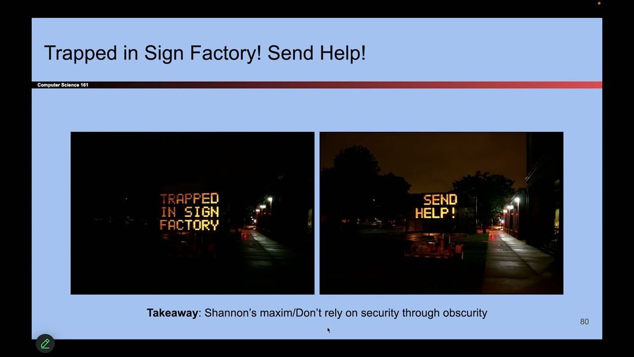 [Intro1, Video 12] Don't Rely on Security Through Obscurity
