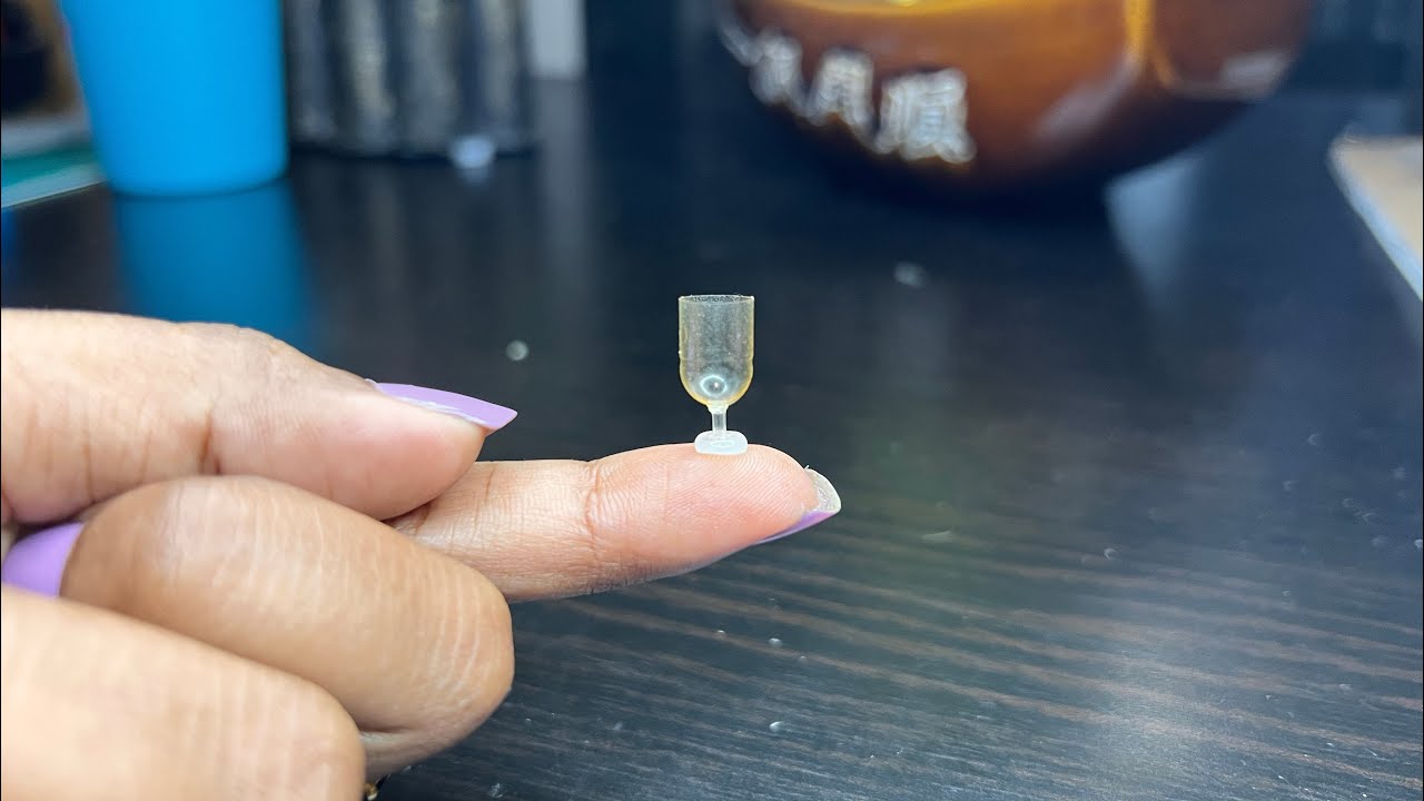 DIY Miniature Wine Glass Tutorial | Dollhouse food, accessories and Toys for Barbie | No clay