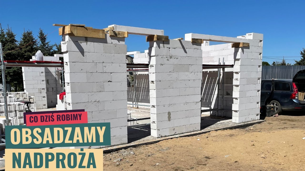 Obsadzamy nadproża systemowe na poduszkach betonowych