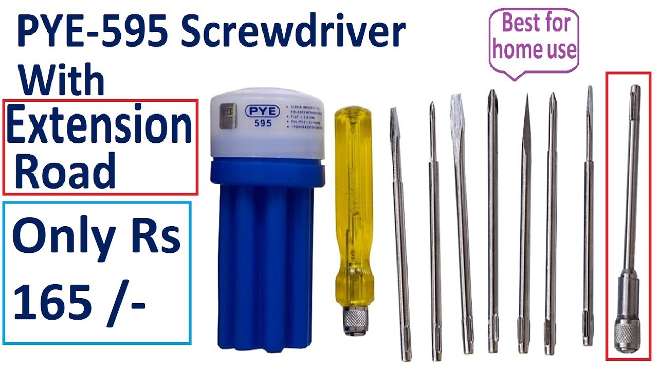 PYE 595, 8 in 1 Combination Screw Driver Set with Tester and Extension Road-सबसे सस्ता सबसे अच्छा ?
