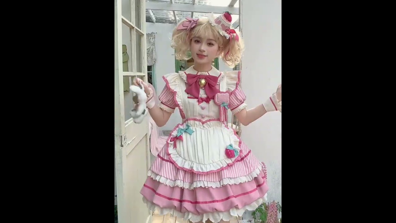 🌹  Pink [Berry Bubbles] Sweet Lolita Dress