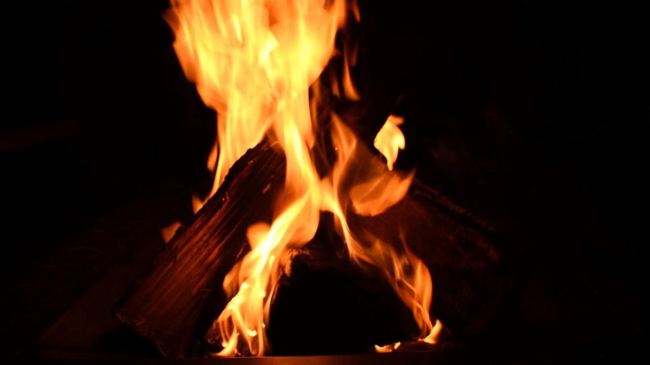 REAL Fireplace Background | 10 Hours | NO ADS | Real outdoor fire pit with real crackling audio!