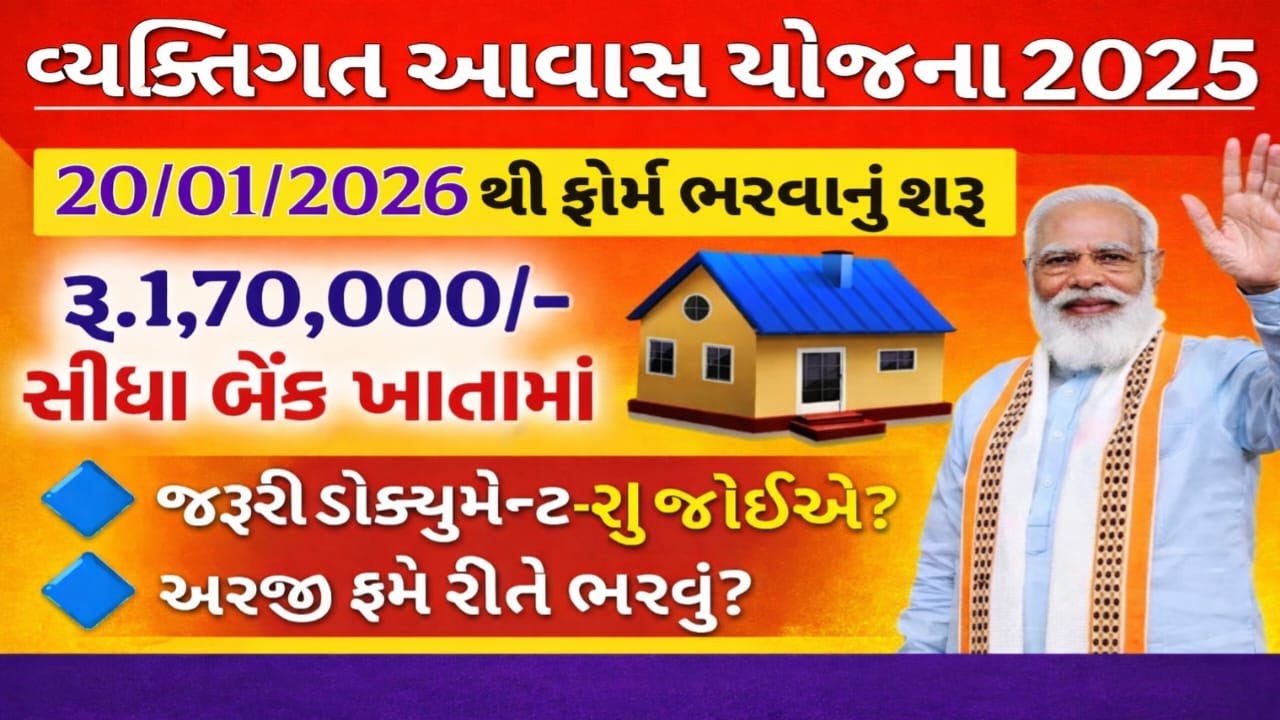 આવાસ યોજના 2026 | ₹1,70,000 ઘર સહાય