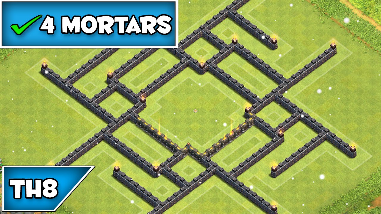 Clash of Clans - BEST TOWNHALL 8 WAR/TROPHY BASE!