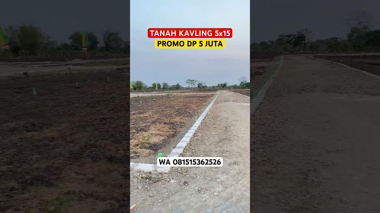 TANAH KAVLING MURAH 5x15 #tanahkavling #tanahkavlingmenganti #tanahkavlingmurah
