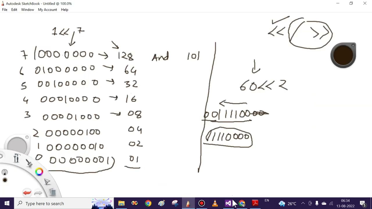 Decimal to binary using bitwise operator vb.net