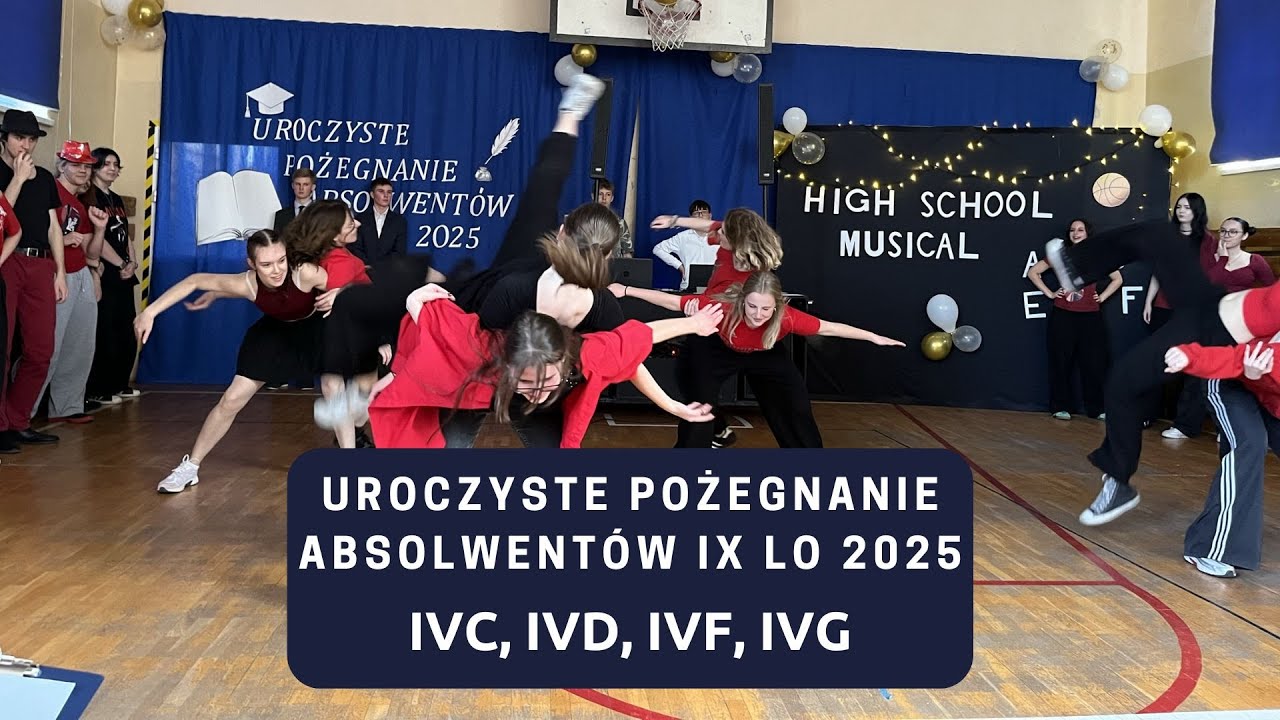 Uroczyste pożegnanie absolwentów IX LO 2025 r. Klasy IV C, IV D, IV F, IV G