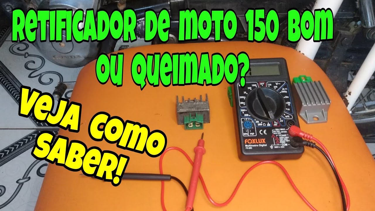 Como Testar Retificador Regulador de Voltagem de Moto Com Multímetro!