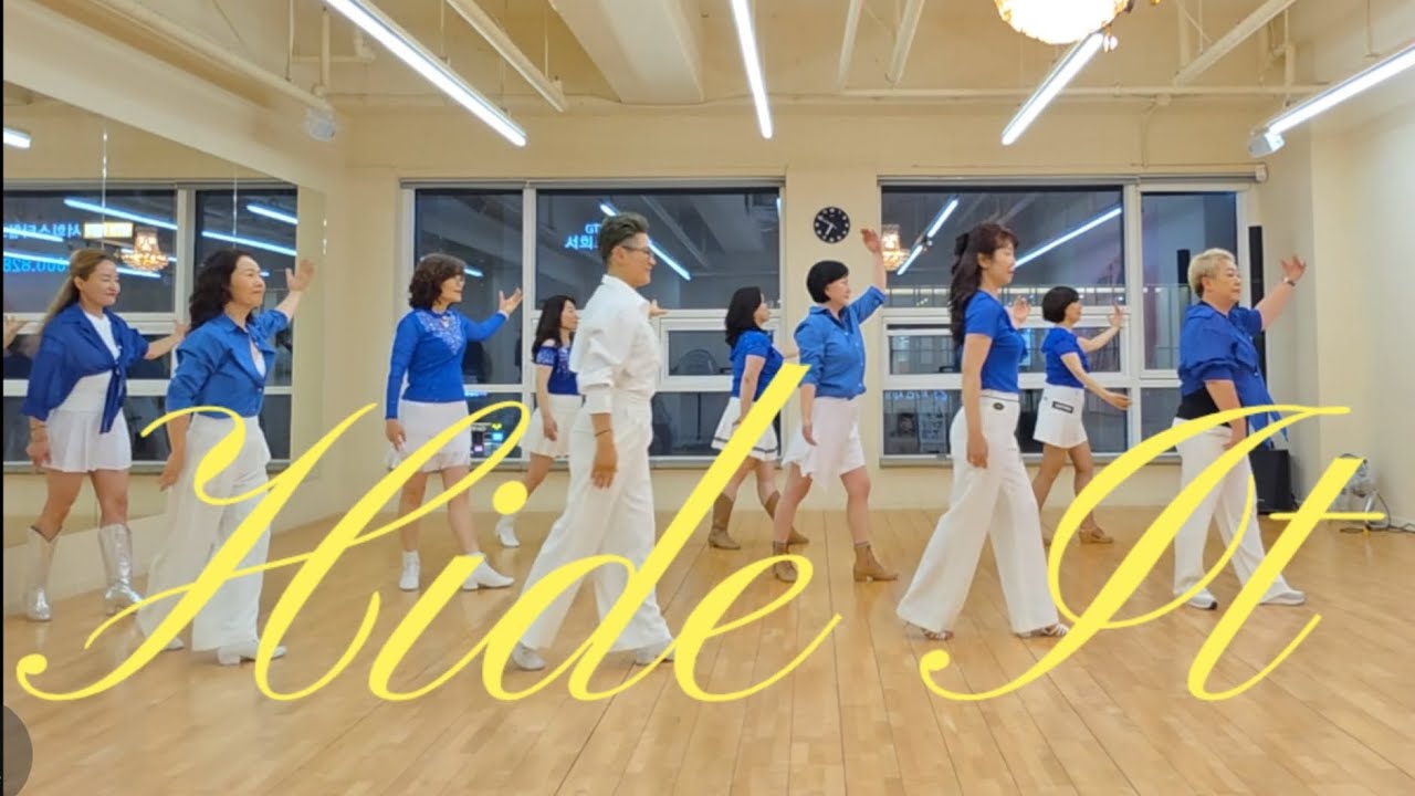 Hide it linedance |김영라인댄스 |파주운정라인댄스|셔플댄스|운정역1번출구 ||MLDK|한국생활문화댄스협회 