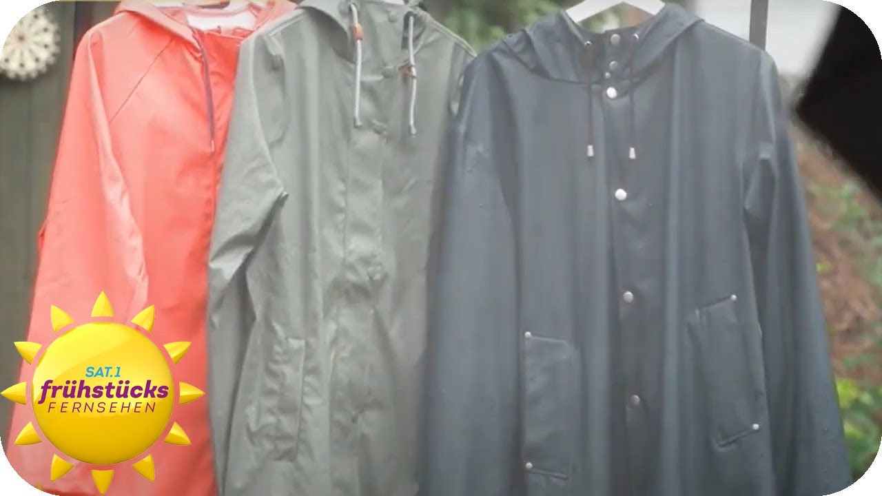 Dicht oder nicht? Regenkleidung im Test | SAT.1 Frühstücksfernsehen