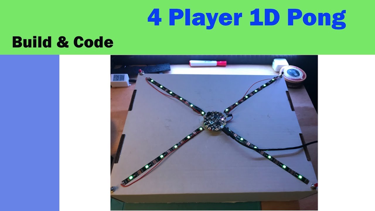 4 Player 1-D Pong Made with CircuitPlayground and CircuitPython