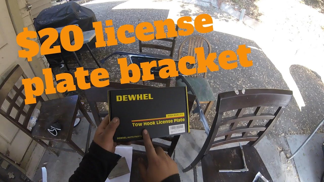 Cheap Amazon Dewhel  tow hook license plate bracket install on a Lexus is350 / is250