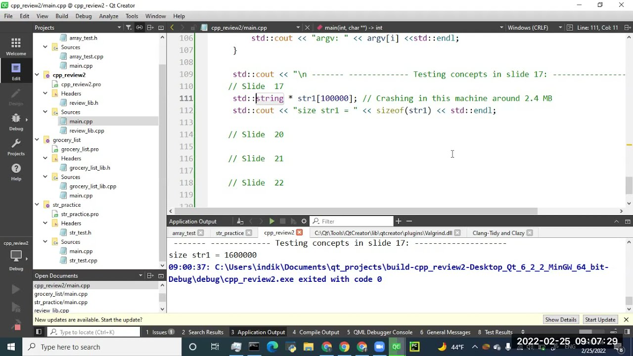 Stack space limitation demo