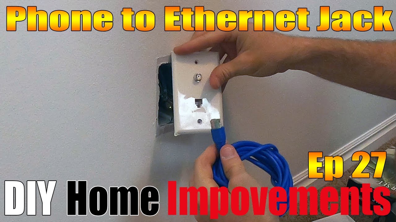 Как заменить телефонную розетку на настенную розетку Ethernet