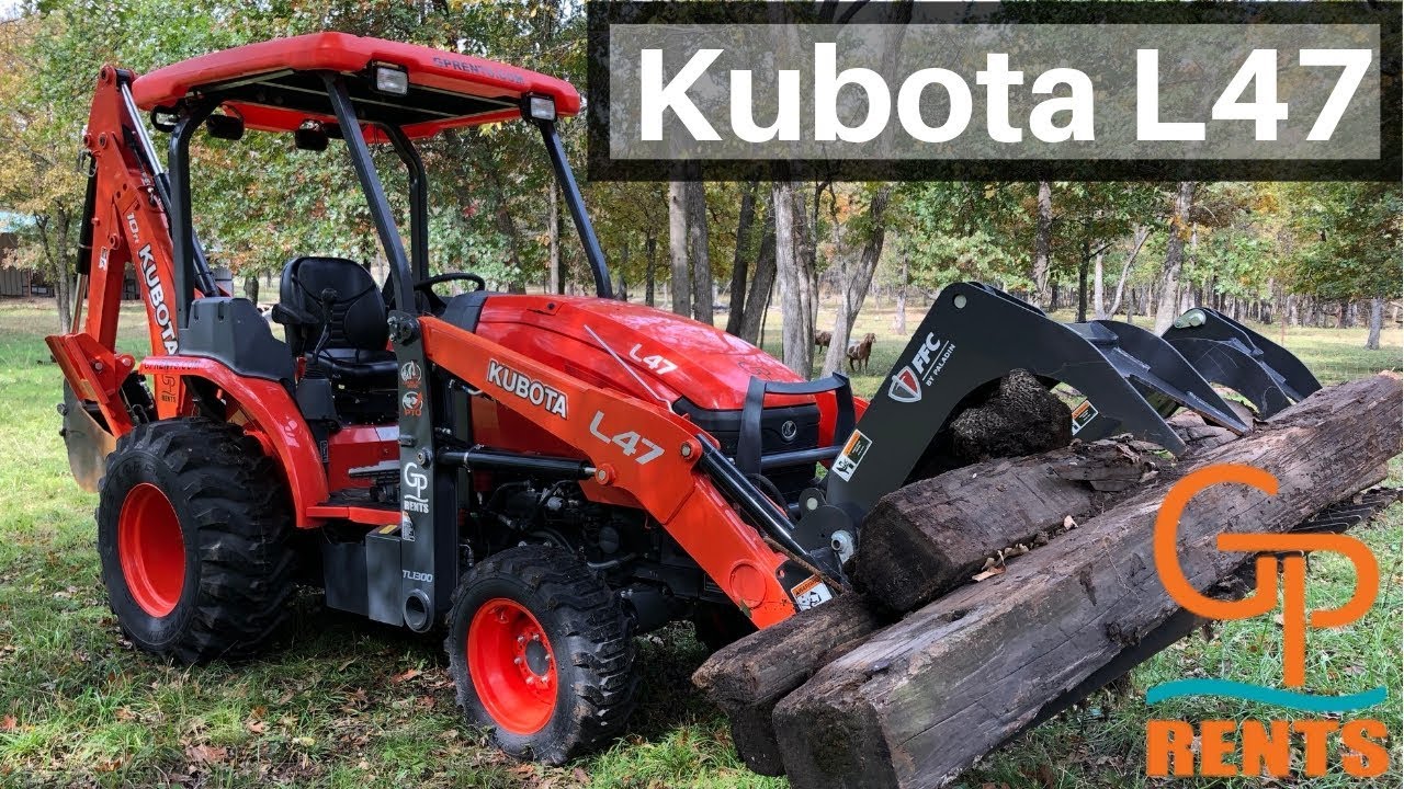 Kubota L47 with a GRAPPLE BUCKET! The Right Tool for the Job!