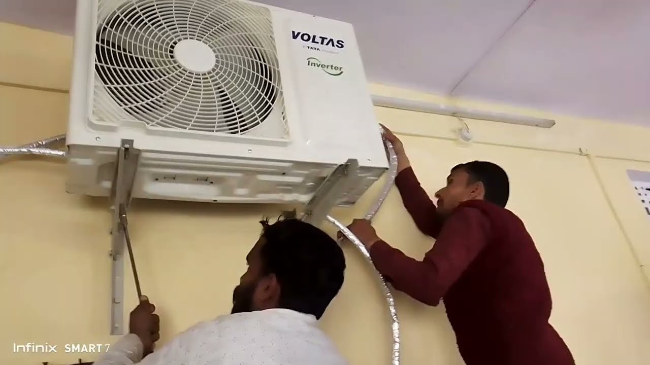 Ac installation ka full video Sprit ac ka outdoor 