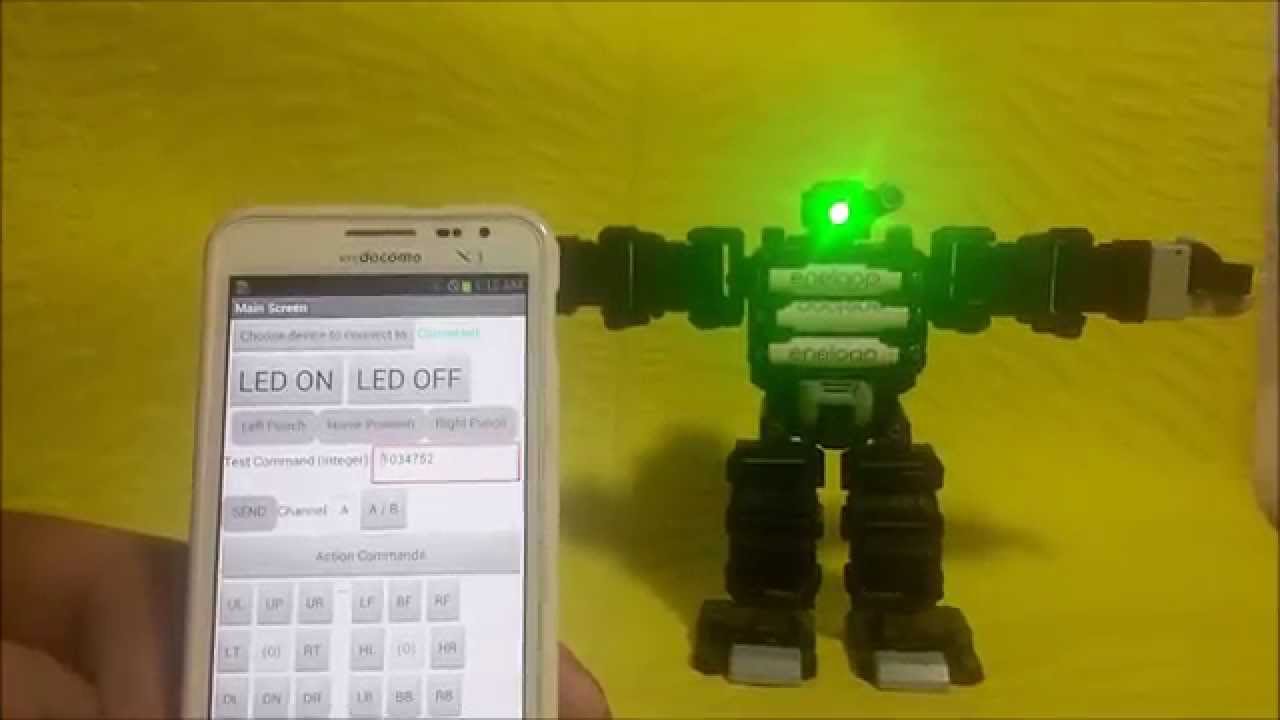 Android controlled i-SOBOT (Arduino Bluetooth-to-IR Bridge)