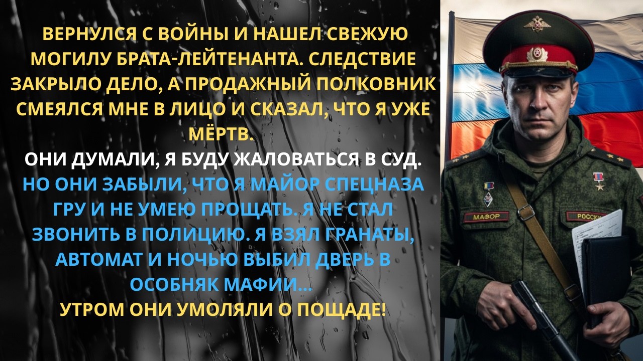 Майор спецназа ГРУ вернулся с войны… и узнал, кто убил его брата. Мафия и полковник заплатили!
