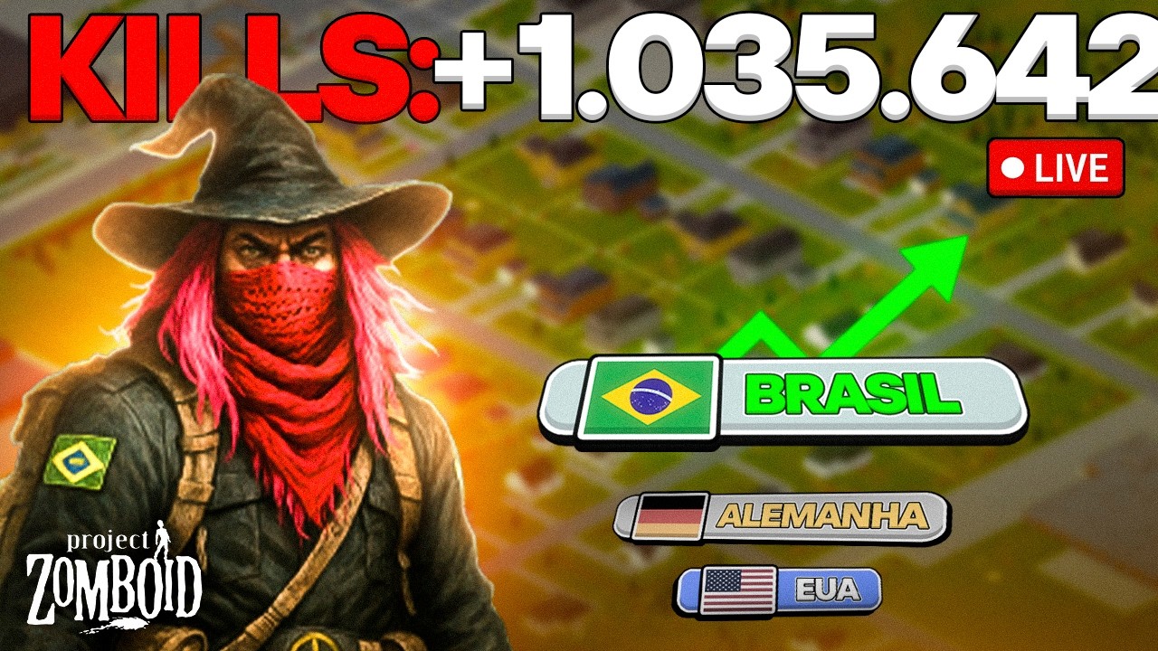 🔴 AO VIVO | 1.035.642 KILLS  8 anos de Sobrevivência | O MUNDIAL DE ZOMBOID 🇧🇷