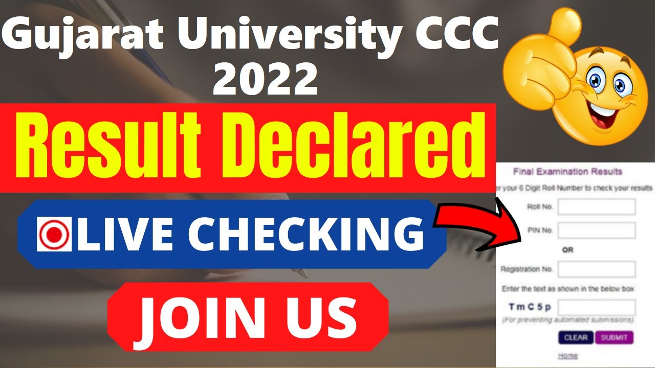 Gujarat University CCC 2022 Result (Declared) - Check Your GU CCC 2022 Score Card Here