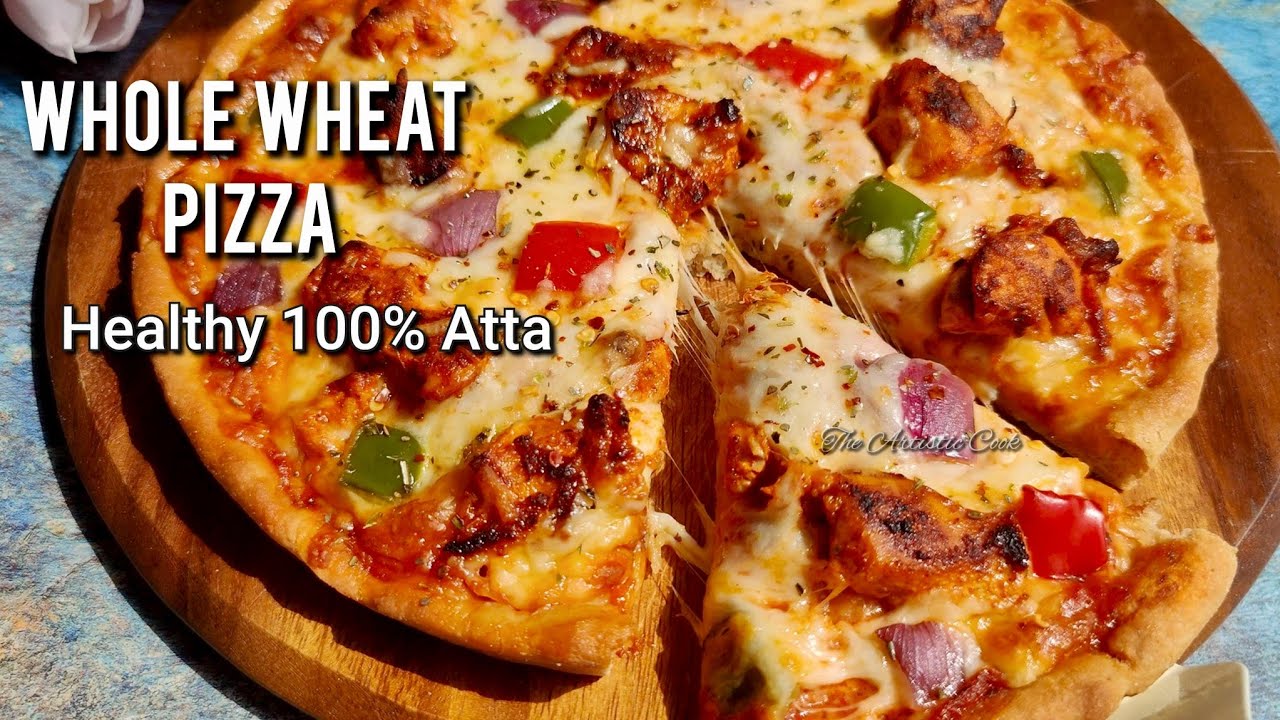 Whole Wheat Pizza | Chicken Pizza | Healthy Atta Pizza Recipe