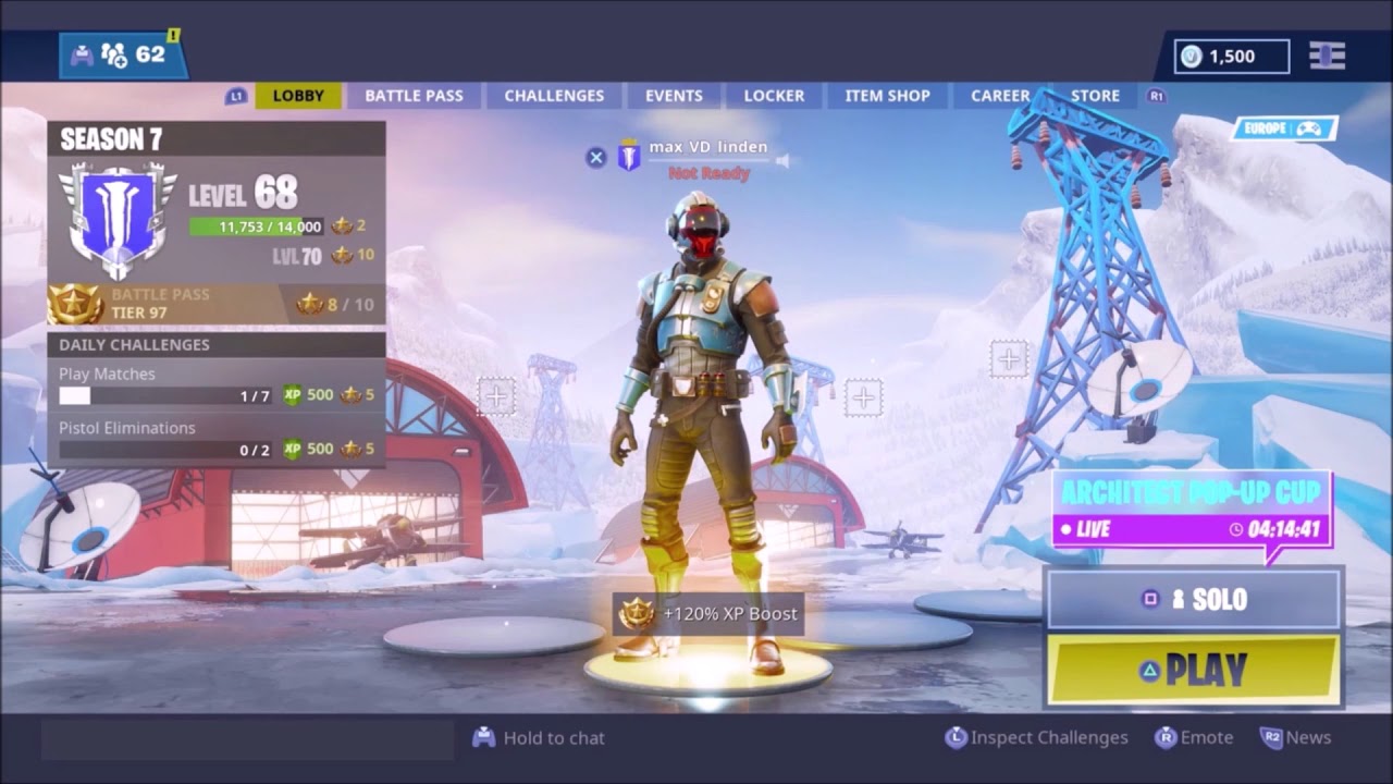 FORTNITE SEASON 7 LOBBY (20 HOURS)