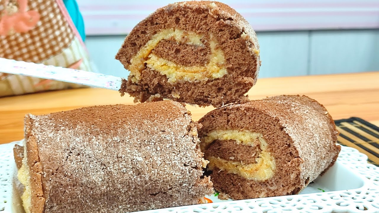 ROCAMBOLE DE CHOCOLATE COM DOCE DE LEITE QUE JA SAI RECHEADO DO FORNO |#kdeliciacozinha