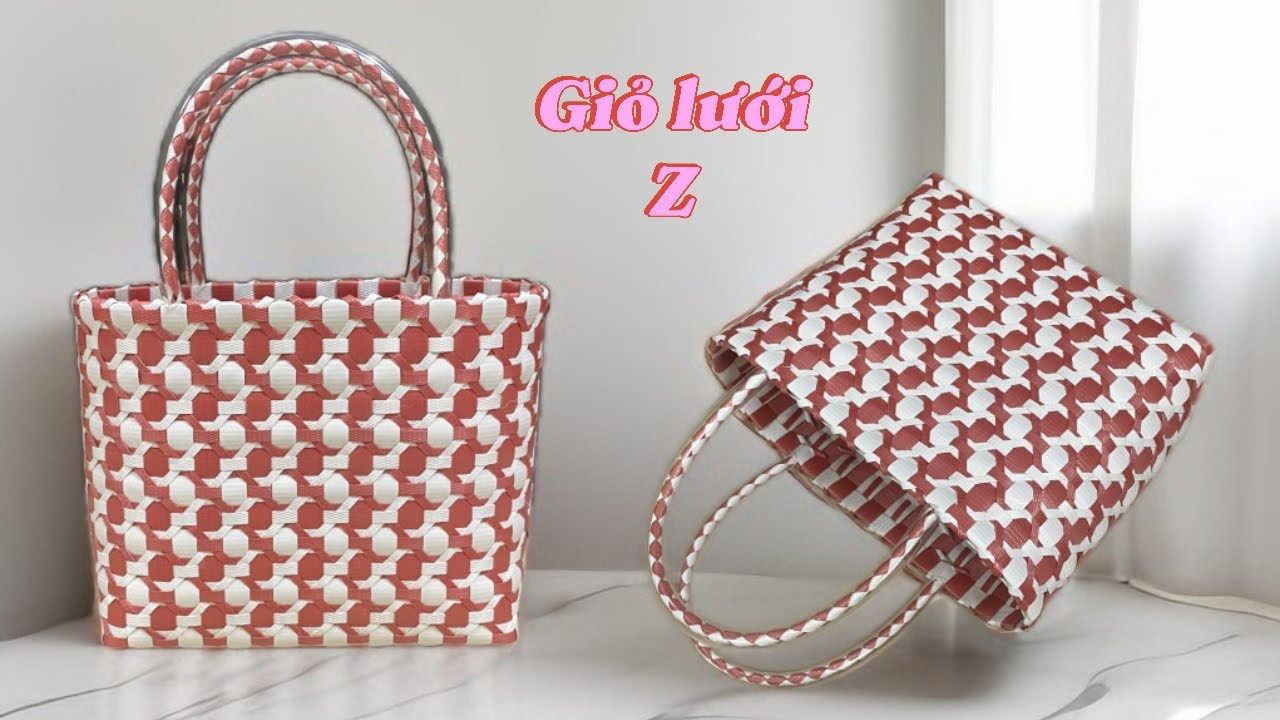 Plastic craft bags, Giỏ Đan dây nhựa Z , để làm xinh đẹp