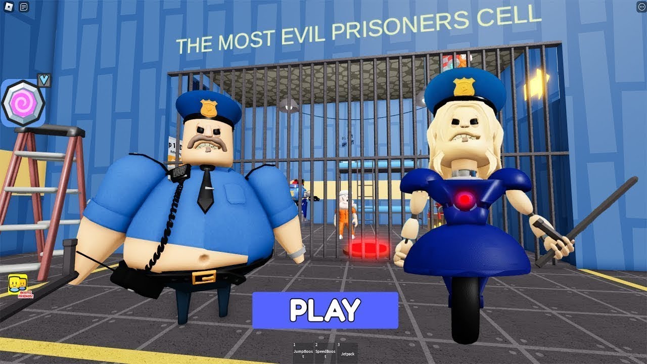 POLICE GIRL! BARRY 2 PLAYER ESCAPE PRISON V2 Roblox Obby Walkthrough No Death 4K