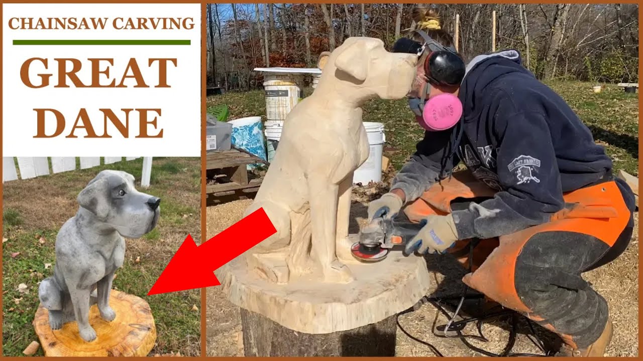 Carving a dog with a VERY complex coat pattern *wish me luck!