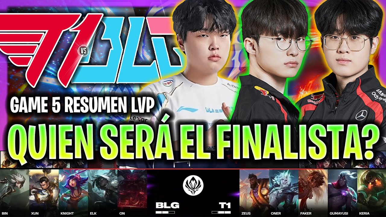 PARTIDA ÉPICA PARA DECIDIR AL PRÓXIMO FINALISTA! | T1 vs BLG Game 5 RESUMEN MSI 2024 ESPAÑOL LVP