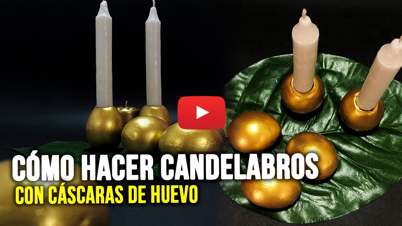 DIY: 🥚CANDELABROS EN FORMA DE HUEVO con cemento.