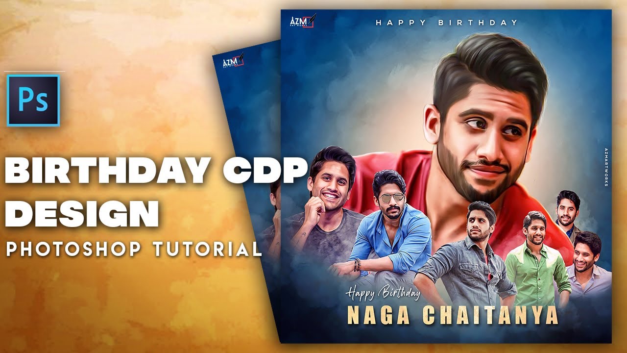 Birthday CDP Design Photoshop Tutorial | How to Make Birthday Banner | Birthday Banner
