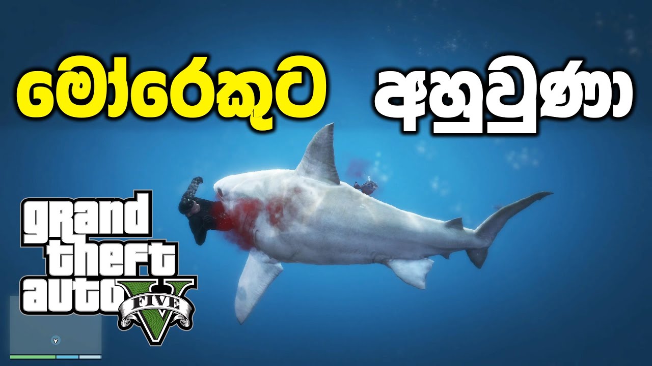මුහුදු සීමාවේ කෙළවරටම ගිහින් මෝරෙකුට අහුවුණා | GTA V Sinhala Gameplay