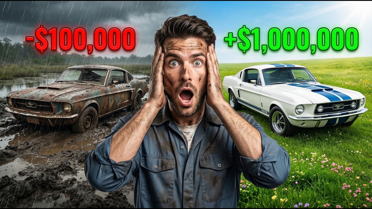 This 50 Year Old Abandoned Mustang Was Stuck in MUD... (Epic Recovery) 🤯