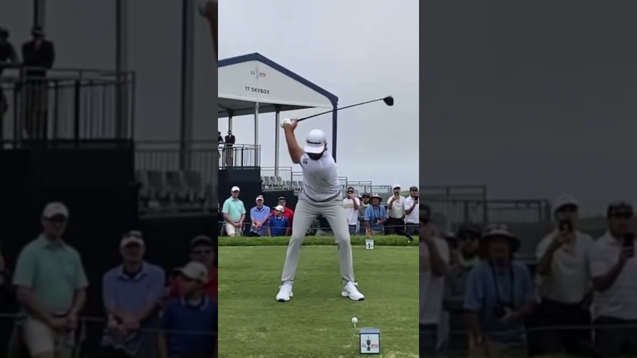 Dustin Johnson Slow Motion Driver Swing Face On