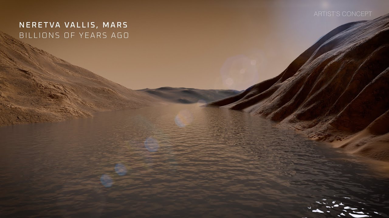 History of Mars: Water Flows in Ancient Neretva Vallis (Animation)