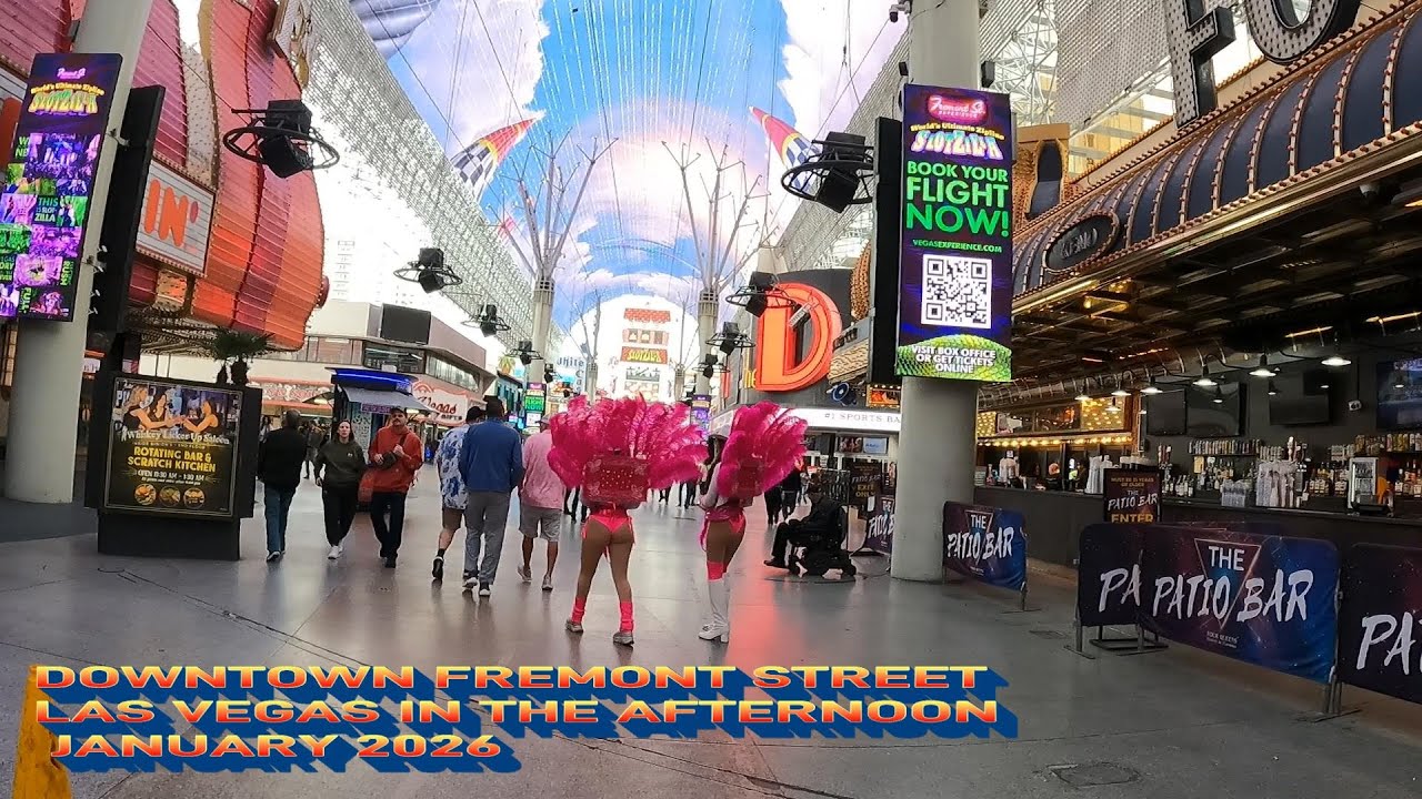 DOWNTOWN FREMONT LAS VEGAS IN THE AFTERNOON JANUARY 2026