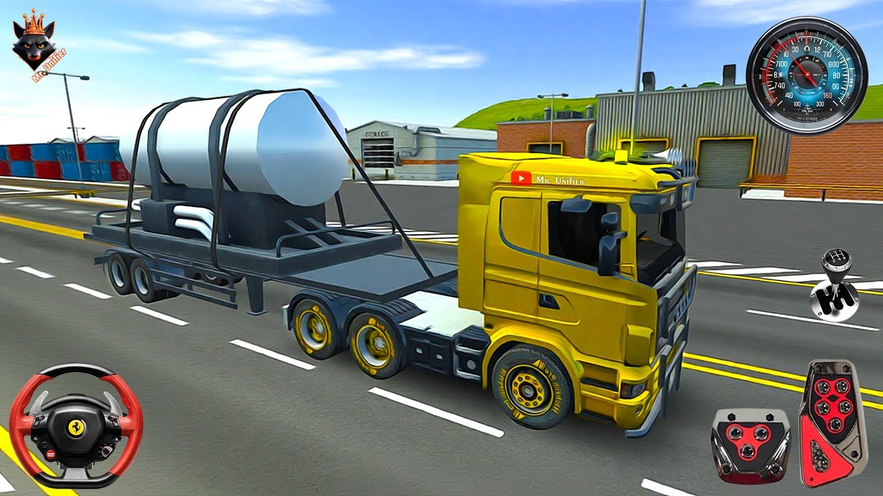 Heavy Excavator Transport Construction - Long Trailer Truck Driving Simulator | Android Gameplay