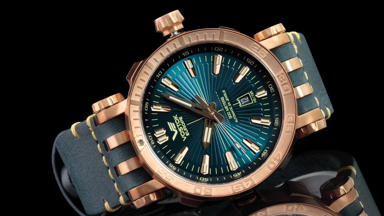 Vostok Europe NH35A-575O286 49mm Energia Bronze Case Multi Strap Watch Kit w 17 Tritium Tubes