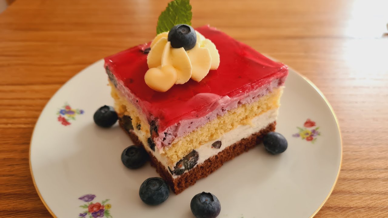 Blaubeeren / Heidelbeer - Kokos - Schnitten auf dem Blech (im Backrahmen