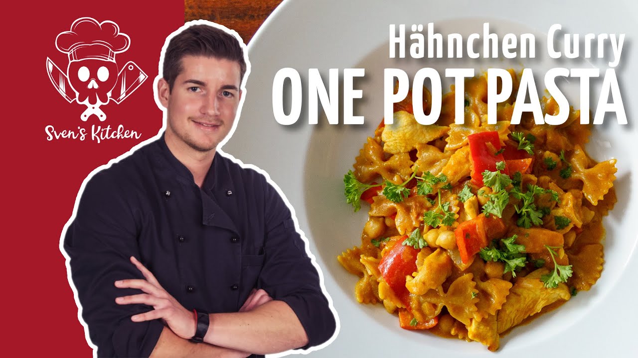 One Pot Pasta H&auml;hnchen Curry Rezept mit Erdnussbutter | Sven Strenger kocht