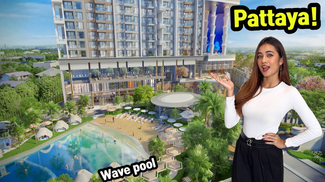 Massive Facilities!! 2027 Pattaya Jomtien Beach Condo with Wave Pool
